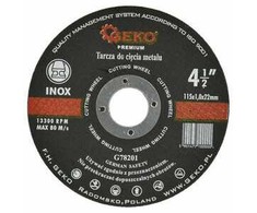 Geko Tarcza do cięcia metalu PREMIUM 115x1,0 Inox(10/100/400)