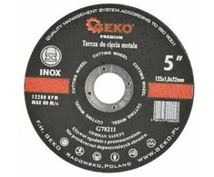 Geko tarcza do cięcia metalu Premium 125x1.0 Inox (G78211)