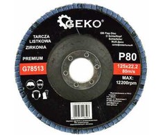Geko atvartas diskas ''CYRKON'' 125mm P80 (G78513)