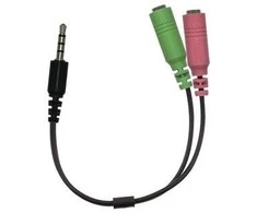 Garso skirstytuvas, ACC-100, Lizdas (3,5 mm) M - 2x Lizdas (3,5 mm) F, 0,2 m, stereo, juodas, Genius
