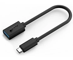 Genius USB adapteris USB sumažinimas, (3.0), USB C (M) - USB A F, juodas, USB 3.0, iki 5 Gbps
