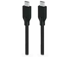 GENIUS įkrovimo laidas ACC-C2CC-3A, 150 cm, USB-C į USB-C, 3A, PD60W, pintas, juodas