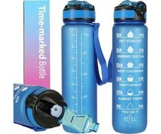 Gertuvė dviračiui 1000ml Time market bottle Mėlyna