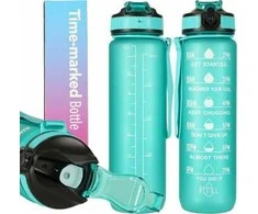 Ikonka Gertuvė su šiaudeliu ir laiko gradacija, 1000 ml, žalia