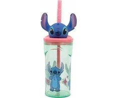 Puodelis su šiaudeliais,Stitch, 360 ml