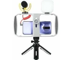 Vaizdo įrašymo rinkinys - Godox Vlogging Kit VK1 Shotgun Mic, LED Light, Išmanusis telefonas Rig, Mini Tripod