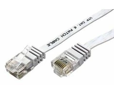 Goobay Ethernet Patch plokščias kabelis UTP Cat6 20m baltas