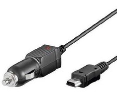Goobay „Premiumcord“ įkrovimo maitinimo šaltinis su mini USB jungtimi automobiliniams mobiliesiems telefonams 1A