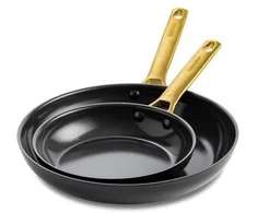 Green Pan Žalias Pan Keptuvė Greenpan GreenPan Padova Reserve 2pc Frying Pan Set 20+26cm Juodas