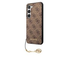 Dėklas GUESS GUHCS23SGF4GBB S23 S911 BRONZE/BROWN HARDCASE 4G CHARMS COLLECTION