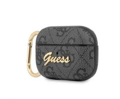 Apple AirPods Pro Guess 4G Script Metal Collection (GUAP4GSMK) ausinių dėklas pilkos spalvos