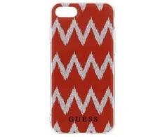 Guess Ethnic Chic Chevron 3D iPhone 7 dėklas - Raudona