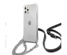Dėklas GUESS GUHCP12LKC4GSSI HARDCASE 4G CHAIN IPHONE 12 PRO MAX Sidabrinis