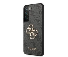 Samsung Galaxy S23 Guess dėklas 4G Big Metal Logo (GUHCS23S4GMGGR) pilkos spalvos