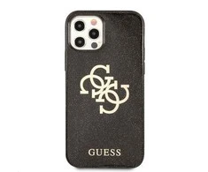 Dėklas GUESS GUHCP12LPCUGL4GBK HARD CASE 4G BIG LOGO GLITTER IPHONE 12 PRO MAX Juodas