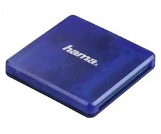 Hama 124131 USB 2.0 kortelių skaitytuvas, mėlynas