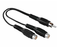 Hama 223160 rozdvojka cinch vidlice - 2 cinch zásuvky juoda