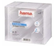 Hama 44753 CD viršelis standartinis dvigubas, 10 vnt. skaidrus