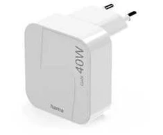 Hama 40W GaN 2x USB-C balta składana