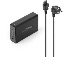 Hama stacja ładująca o mocy 240w,4x usb-c, 1x usb-a, juoda