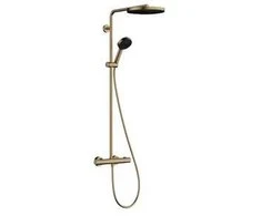 Hansgrohe dušas sistēma Pulsify 260 1 jet ar termostatu Ecostat Fine un rokas dušu 3 jet, brushed bronz