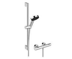 Hansgrohe Ecostat Fine termostatinis dušo kompl su Pulsify Select S 105 3jet Relaxation EcoSmart, chromas