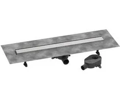 Hansgrohe dušas kanāls RainDrain Go, 800 mm, flīzējams, brushed stainless steel