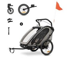 Vežimėlis vaikams prie dviračio Hauck N Walk Duo pilkas