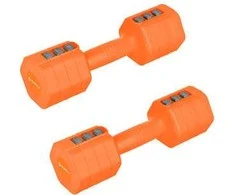 REGULIUOJAMOS DUMBBELLS Oranžinis 2 x 2,5 KG HL03 HMS