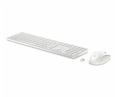 Hewlett Packard (HP) HP 650 belaidė klaviatūra ir pelė – CZ/SK klaviatūra ir pelė, balta