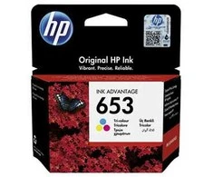 HP 653 originali trijų spalvų kasetė