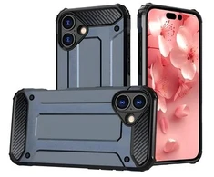 Hurtel Hybrid Armor iPhone 16 Plus – telefono dėklas, mėlynos spalvos