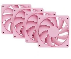 HYTE FA12 Fans, Pack of 4 – 120mm, Strawberry Milk