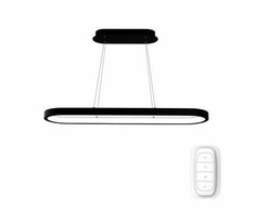 Lubinis šviestuvas Immax NEO HIPODROMO Smart pendant luminaire 120x30cm 42W juodas Zigbee 3.0