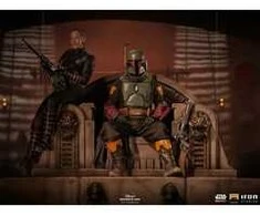 „Iron Studios“ Boba Fett ir Fennec Shand „Throne Deluxe“ žaidime – „Mandalorietis“ – meno skalė