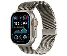 Išmanusis laikrodis Apple Watch Ultra 2 GPS + Cellular 49mm Natural Titanium Case Milanese Loop S Pilkas (MX4M3FD/A)