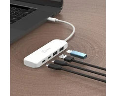USB ŠAKOTUVAS j5create j5create JCH342EW USB 3.2 Gen 1 (3.1 Gen 1) Type-C 10000 Mbit/s Baltas