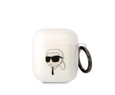 Apple AirPods ausinių dėklas Karl Lagerfeld Karl`s Head (KLA2HNIKTCT) skaidrus