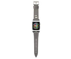 Išmaniojo laikrodžio Apple 4/5/6/7/SE Karl Lagerfel silikoninis dirželis, Pilkos spalvos, 38/40/41mm