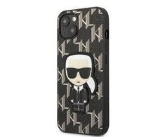 Apple iPhone 13 Mini Karl Lagerfeld dėklas Monogram Ikonik Patch juodos spalvos