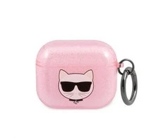 Karl Lagerfeld KLA3UCHGP AIRPODS 3 COVER Rožinis/Rožinis GLITTER CHOUPETTE