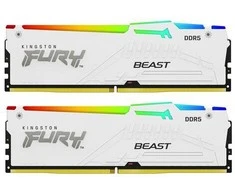 RAM Kingston KF556C40BWAK2-32 32GB 5600MT/s DDR5 CL40 DIMM (Kit of 2) FURY Beast Baltas RGB XMP | Kingstonas