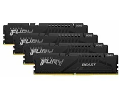 RAM Kingston KF552C40BBK4-128 128GB 5200MT/s DDR5 CL40 DIMM (Kit of 4) FURY Beast Juodas XMP | Kingstonas