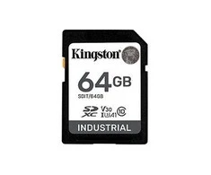 Atminties kortelė „Kingston Industrial SDXC“ 64 GB, 10 klasės, A1, pSLC