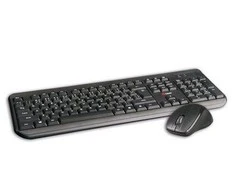 Klaviatūra C-TECH WLKMC-01 belaidis rinkinys set, juodas