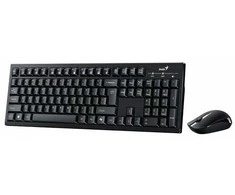Genius KM-8101 COPILOT komplektas belaidė klaviatūra CZ/SK, juoda su belaidė optinė pelė, 1x AAA, 1x AA, multimedija,