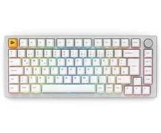 Glorious GMMK Pro Gaming-klaviatūra, 75% - baltas, ISO, Pre-Built