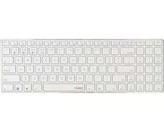 RAPOO klaviatūra E9100M, bezdrátová, Ultra-slim, CZ/SK, bílá