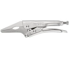 Replės fiksuotam suspaudimui, ilga nosim, Ø 6,5-30 mm, Knipex