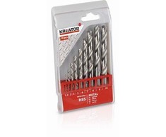 Grąžtas Kreator KRT012002 - 10 pcs HSS Metal Drill Bits 1-10mm
